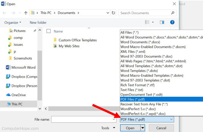 change font size of folder & file names in microsoft word 2011 for mac