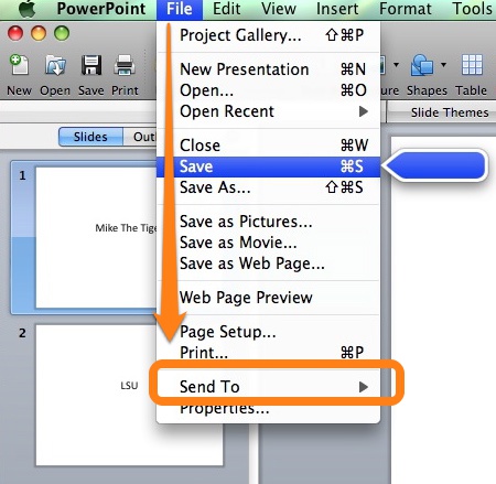 change font size of folder & file names in microsoft word 2011 for mac